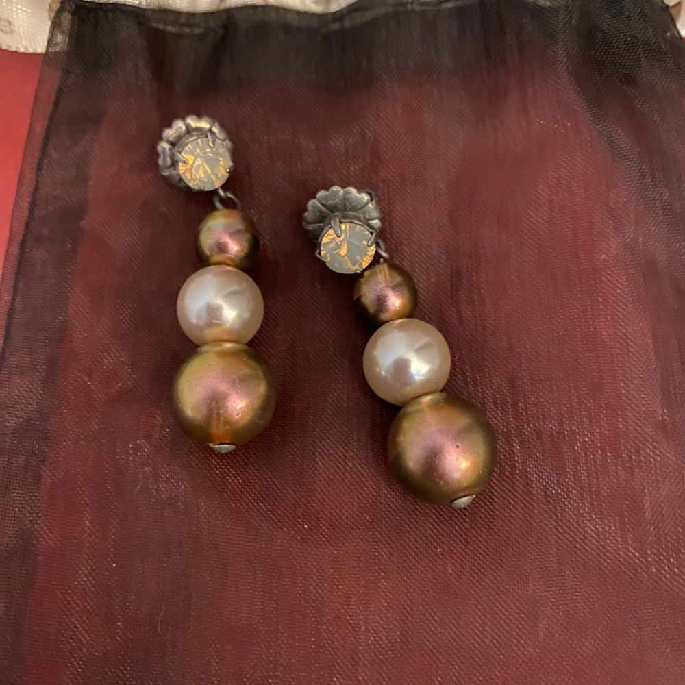 Sabika Pearl & Stone Earrings